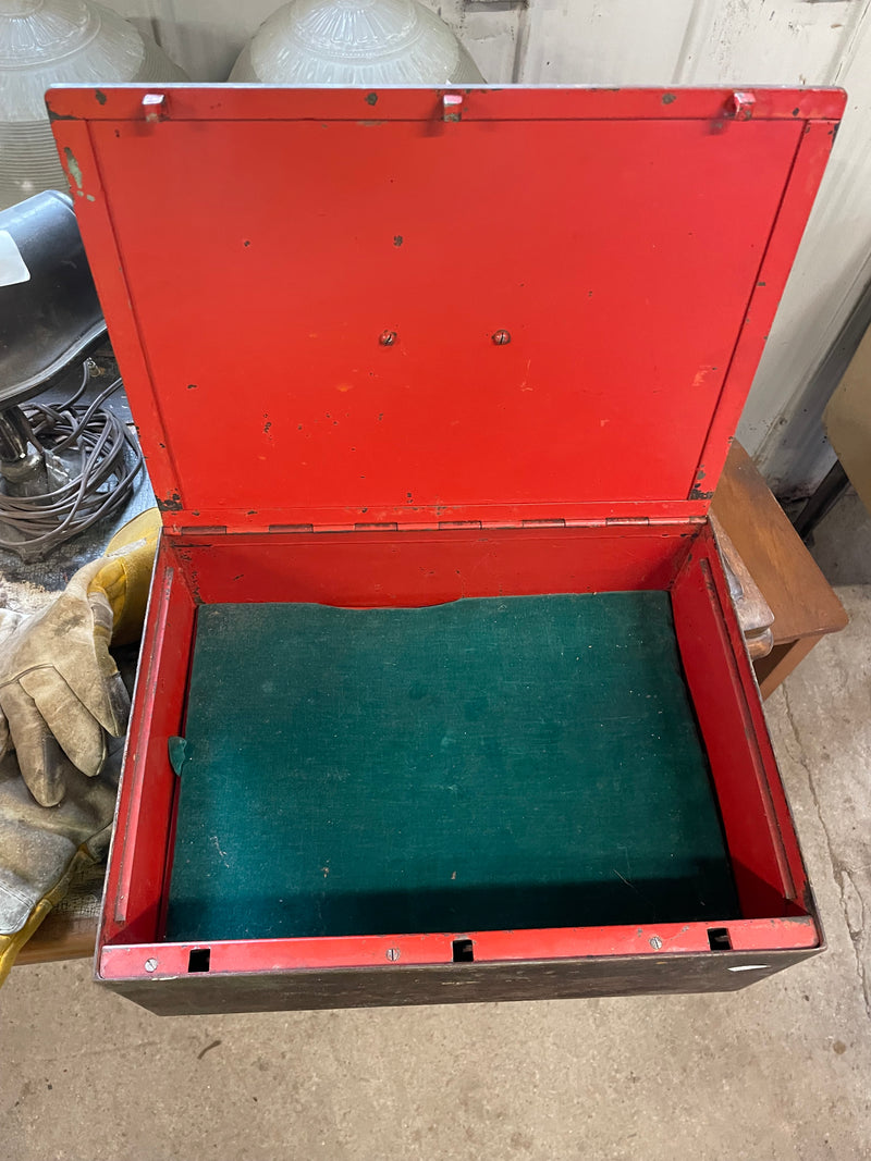 Antique safe box with key