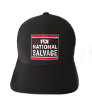 PDI National Salvage BLACK full-back hat with embroidered logo