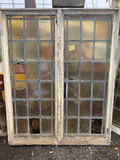 Window - old, amber glass panes