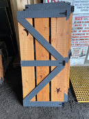 Barn door style shutters